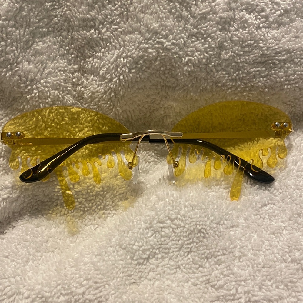 Yellow drip sunglasses
